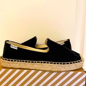 Soludos Platform Smoking Slipper (Black) - Size: 7